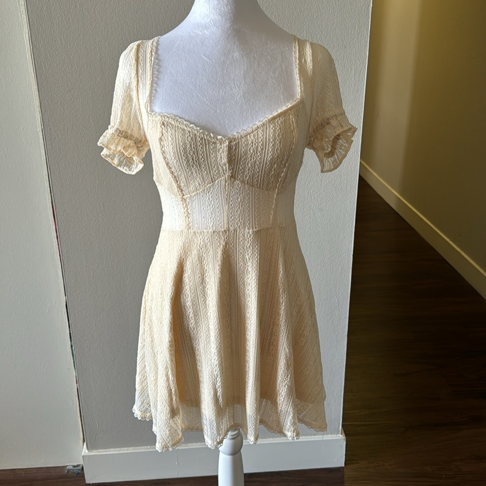 Urban Outfitters Off White Lace Dress - size M